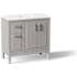 Kohler Seer 36" Free Standing Single Basin Vanity Set with Cabinet, and Quartz Vanity Top Mohair Grey