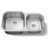 Kohler Undertone 35" Double Basin Under-Mount 18-Gauge Stainless Steel Kitchen Sink with SilentShield Stainless Steel