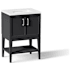 Kohler Winnow 24" Free Standing Single Basin Vanity Set with Cabinet, and Quartz Vanity Top Slate Grey