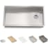 Kohler Strive 32" Undermount Single Basin Stainless Steel Kitchen Sink with Basket Strainer, Colander, Cutting Board and Drain Board Stainless Steel