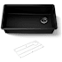 Kohler Billings 32-1/2" Undermount Single Basin Stone Composite Kitchen Sink with Basin Rack Matte Black