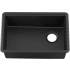 Kohler Billings 26-1/2" Undermount Single Basin Stone Composite Kitchen Sink with Basin Rack, Colander, Cutting Board and Drain Board Matte Black