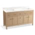 Kohler Malin by Studio McGee 60" Free Standing Vanity Set with Cabinet and Stone Composite Vanity Top White Oak