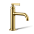 Kohler Castia by Studio McGee 1.2 GPM Single Hole Bathroom Faucet with Drain Assembly Vibrant Brushed Moderne Brass