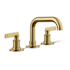 Kohler Castia by Studio McGee 1.2 GPM Widespread Bathroom Faucet Vibrant Brushed Moderne Brass