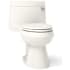Kohler Cimarron 1.28 GPF Elongated One-Piece Comfort Height Toilet with Right Hand Trip Lever and AquaPiston Flush Technology - Seat Included Biscuit