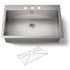 Kohler Vault 33" Single Basin Top-Mount/Under-Mount 18-Gauge Stainless Steel Kitchen Sink with SilentShield Stainless Steel