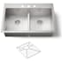 Kohler Vault 33" Double Basin Top-Mount/Under-Mount 18-Gauge Stainless Steel Kitchen Sink with Smart Divide Stainless Steel