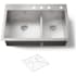 Kohler Vault 33" Double Basin Top-Mount/Under-Mount 18-Gauge Stainless Steel Kitchen Sink with Smart Divide Stainless Steel