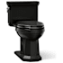 Kohler Kathryn 1.28 GPF One-Piece Elongated Comfort Height Toilet with AquaPiston Technology - Seat Included Black Black