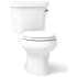 Kohler 1.28 GPF Two-Piece Round Toilet with 14" Rough In, Right Hand Trip Lever and Insuliner from the Wellworth Collection White