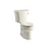 Kohler 1.28 GPF Two-Piece Elongated Toilet with 14" Rough In, Right Hand Trip Lever and Insuliner from the Wellworth Collection Almond