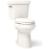 Kohler 1.28 GPF Two-Piece Comfort Height Elongated Toilet with 14" Rough In from the Highline Collection - Less Seat Biscuit