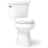Kohler 1.28 GPF Two-Piece Comfort Height Elongated Toilet with 14" Rough In and Tank Locks from the Highline Collection White