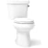 Kohler 1.28 GPF Two-Piece Comfort Height Elongated Toilet with 14" Rough In, Right Hand Trip Lever and Tank Locks from the Highline Collection White