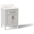Kohler Hadron 24" Free Standing Single Basin Vanity Set with Cabinet and Quartz Vanity Top Atmos Grey