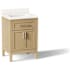 Kohler Hadron 24" Free Standing Single Basin Vanity Set with Cabinet and Quartz Vanity Top Light Oak