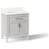 Kohler Hadron 30" Free Standing Single Basin Vanity Set with Cabinet and Quartz Vanity Top Atmos Grey