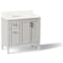Kohler Hadron 36" Free Standing Single Basin Vanity Set with Cabinet and Quartz Vanity Top Atmos Grey