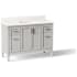 Kohler Hadron 48" Free Standing Single Basin Vanity Set with Cabinet and Quartz Vanity Top Atmos Grey