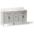 Kohler Hadron 60" Free Standing Double Basin Vanity Set with Cabinet and Quartz Vanity Top Atmos Grey