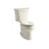 Kohler Wellworth 1.1/1.6 GPF Dual Flush Floor Mounted Elongated Toilet - Less Seat Almond