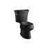 Kohler 1.28 GPF Two-Piece Round Toilet with 12" Rough In from the Wellworth Collection Black Black