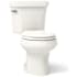 Kohler 1.28 GPF Two-Piece Round Toilet with 12" Rough In from the Wellworth Collection Biscuit