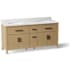 Kohler Kresla 73" Free Standing Double Basin Vanity Set with Cabinet and Quartz Vanity Top Light Oak