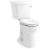 Kohler Highline 1.28 GPF Two Piece Elongated Toilet with Right Hand Lever and AquaPiston Technology White
