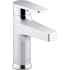 Kohler Taut 0.5 GPM Single Hole Bathroom Faucet with Grid Drain Assembly Polished Chrome