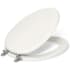 Kohler Kathryn Elongated Closed-Front Toilet Seat with Polished Chrome Hinges Biscuit