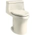 Kohler San Souci 1.28 GPF Elongated One-Piece Comfort Height Toilet with Right Side Trip Lever and AquaPiston Technology - Seat Included Almond