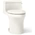 Kohler San Souci 1.28 GPF Elongated One-Piece Comfort Height Toilet with Right Side Trip Lever and AquaPiston Technology - Seat Included Biscuit