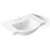 Kohler Veer 24" Pedestal Bathroom Sink with Three Holes Drilled and Overflow White