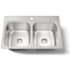 Kohler Verse 33" Double Basin Drop In Stainless Steel Kitchen Sink With Single Faucet Hole Stainless Steel