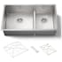 Kohler Strive 32" Smart Divide® Under-Mount Large/Medium Double-Bowl Kitchen Sink With Basin Rack Stainless Steel