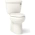 Kohler Cimarron Two-Piece Elongated Toilet with Skirted Trapway, Comfort Height, AquaPiston, and Right Hand Trip Lever Biscuit