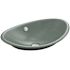 Kohler Iron Plains 20-3/4"L Cast Iron Drop-In Semi-Vessel Sink with Overflow and Black Painted Underside Basalt