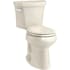 Kohler Highline 1.28 GPF Two Piece Round Chair Height Toilet with Left Hand Lever - Less Seat Almond