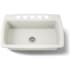 Kohler Cape Dory 33" Single Basin Under-Mount Enameled Cast-Iron Kitchen Sink Biscuit