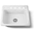 Kohler Mayfield 25" Single Basin Top-Mount Enameled Cast-Iron Kitchen Sink White