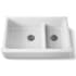 Kohler Whitehaven 35-11/16" Double Basin Farmhouse Cast Iron Kitchen Sink with Self-Trimming Apron and SmartDivide White