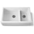 Kohler Whitehaven 35-11/16" Double Basin Farmhouse Cast Iron Kitchen Sink with Self-Trimming Apron and SmartDivide White