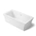 Kohler Stargaze 72" Free Standing Bath Tub with Fluted Shroud, Lumbar Support, and Center Drain White