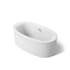 Kohler Sunstruck 66" Free Standing Bath Tub with Straight Shroud, Lumbar Support, and Center Drain White