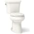 Kohler Highline 1.6 / 1.1 GPF Dual Flush Two Piece Comfort Height Toilet with Left Hand Lever and 10" Rough In - Seat Not Included Biscuit