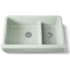 Kohler Whitehaven 35-1/2" Self-Trimming Farmhouse Double Basin Enameled Cast Iron Kitchen Sink with Smart Divide Basin Aspen Green