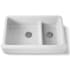 Kohler Whitehaven 35-11/16" Self-Trimming Farmhouse Double Basin Apron Front Enameled Cast Iron Kitchen Sink with Smart Divide Basin White