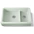 Kohler Whitehaven 35-11/16" Self-Trimming Farmhouse Double Basin Apron Front Enameled Cast Iron Kitchen Sink with Smart Divide Basin Aspen Green